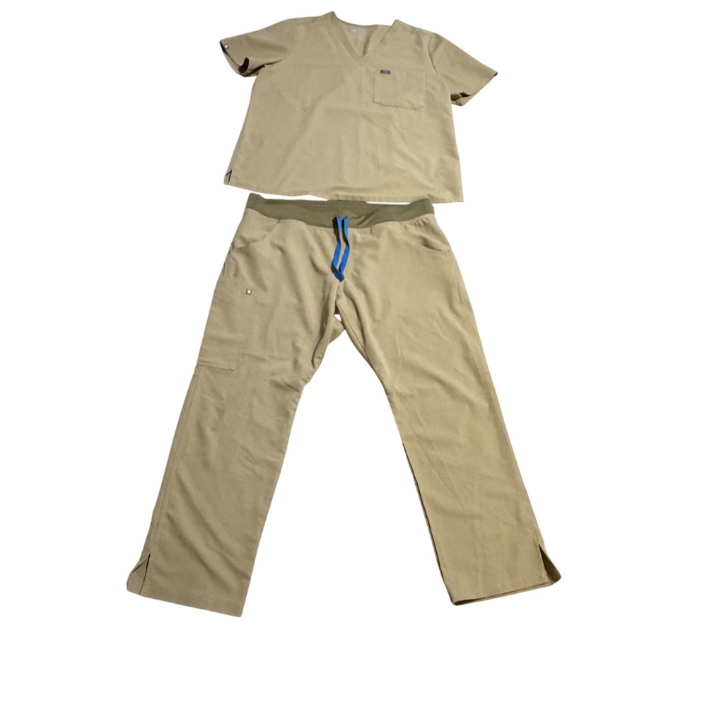FIGS Sandstone Lmtd Ed Scrub Set Catarina XXL Top Kade Cargo XL Petite Pnt Nurse
